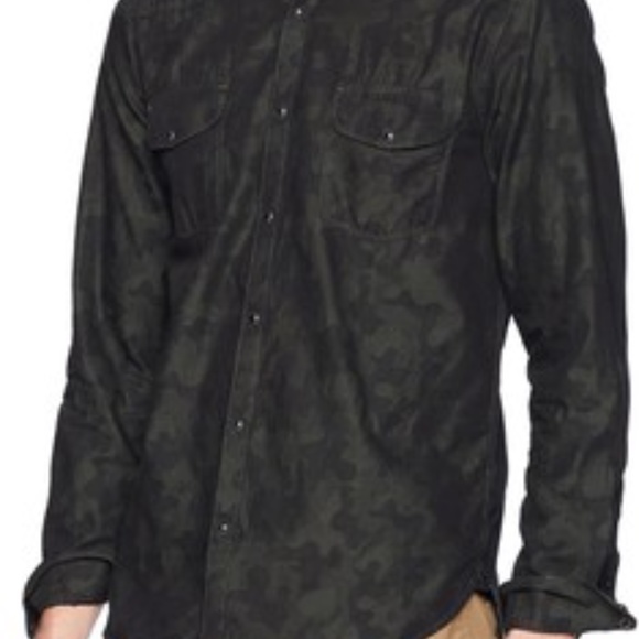 Lucky Brand Black Camo Western Shirt - Picture 2 of 4